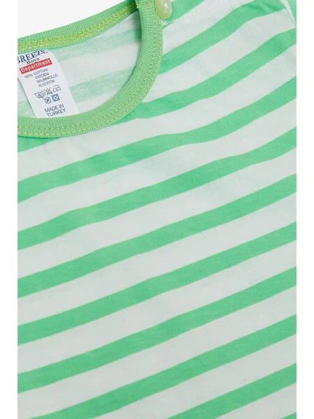 Yeşil Erkek Bebek Tişört-Yeşil - 3