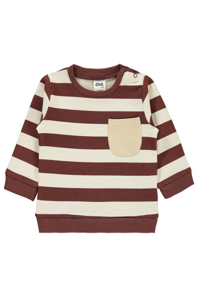 Erkek Bebek Sweatshirt (6-18 Ay) Çikolata Kahve - 1