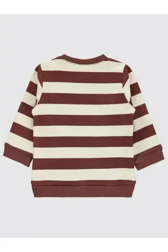 Erkek Bebek Sweatshirt 6-18 Ay Çikolata Kahve-Çikolata Kahve - Modazone (1)