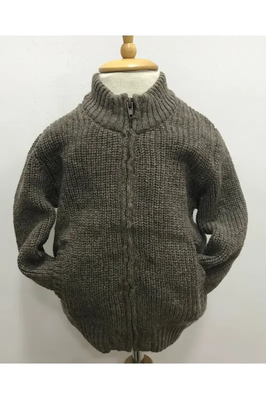 ERKEK BEBEK TRİKO FERMUARLI HIRKA - VİZON - ÇIKOBY