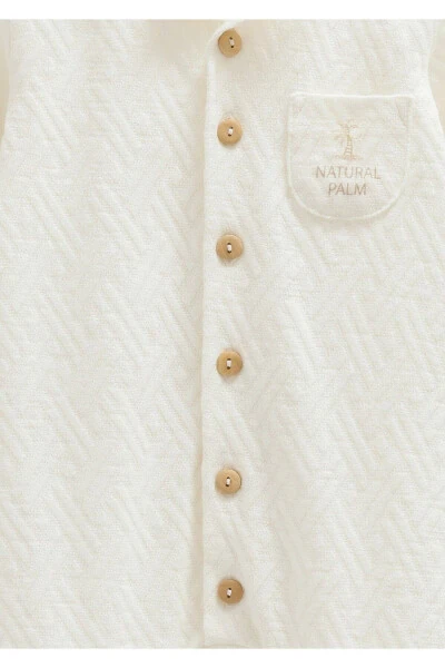 ERKEK BEBEK TULUMU (1-3 , 3-6 AYLAR PATİKLİ 6-9 , 9-12 AYLAR PATİKSİZ)-Ekru - 3