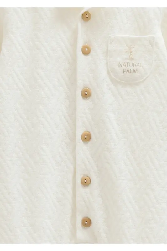 ERKEK BEBEK TULUMU NATURAL PALM SERİSİ (1-3 , 3-6 AYLAR PATİKLİ 6-9 , 9-12 AYLAR PATİKSİZ) - Ekru - 3