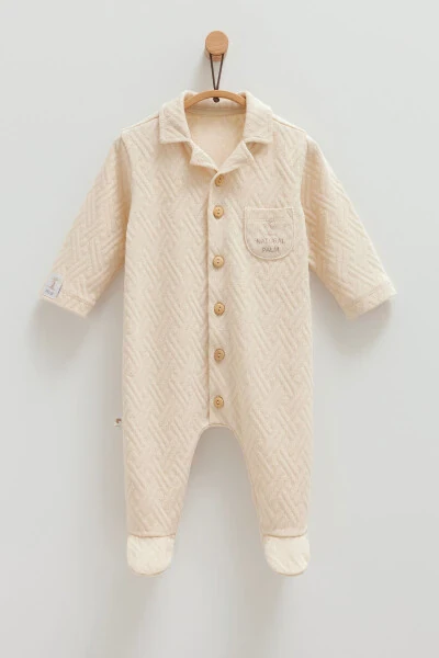 ERKEK BEBEK TULUMU (1-3 , 3-6 AYLAR PATİKLİ 6-9 , 9-12 AYLAR PATİKSİZ)-Bej - CARAMELL