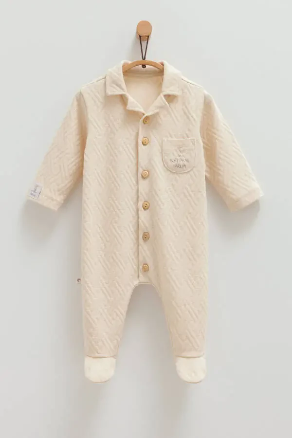 ERKEK BEBEK TULUMU (1-3 , 3-6 AYLAR PATİKLİ 6-9 , 9-12 AYLAR PATİKSİZ)-Bej - 1