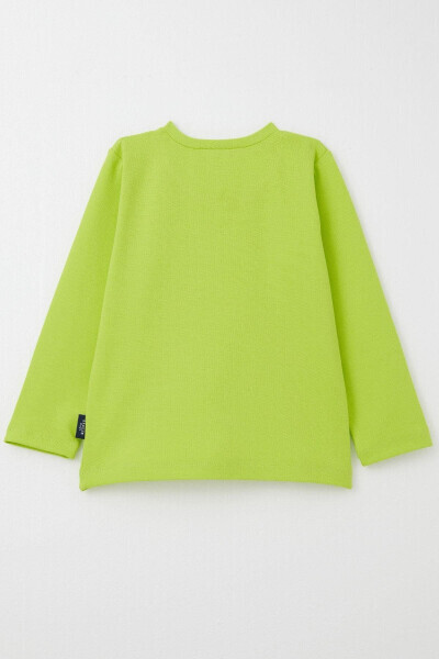 Erkek Bebek Uzun Kollu Tişört Basic 9 Ay-3 Yaş, Neon Yeşil - Neon Yeşil - 2