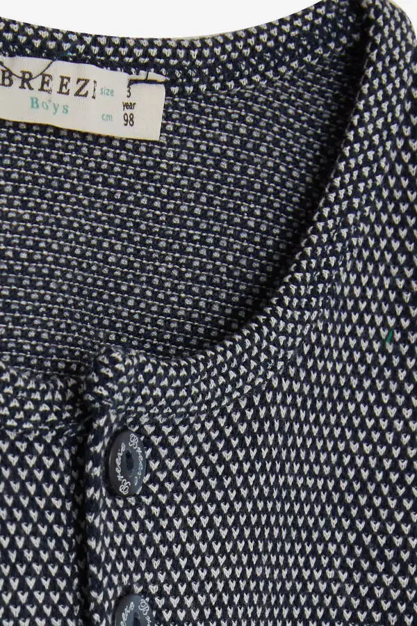 Erkek Bebek Uzun Kollu Tişört Desenli Armalı 9 Ay-3 Yaş, Lacivert - 3