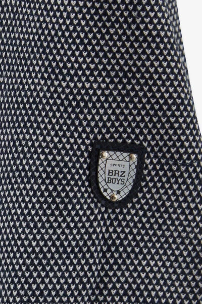 Erkek Bebek Uzun Kollu Tişört Desenli Armalı 9 Ay-3 Yaş, Lacivert - 4