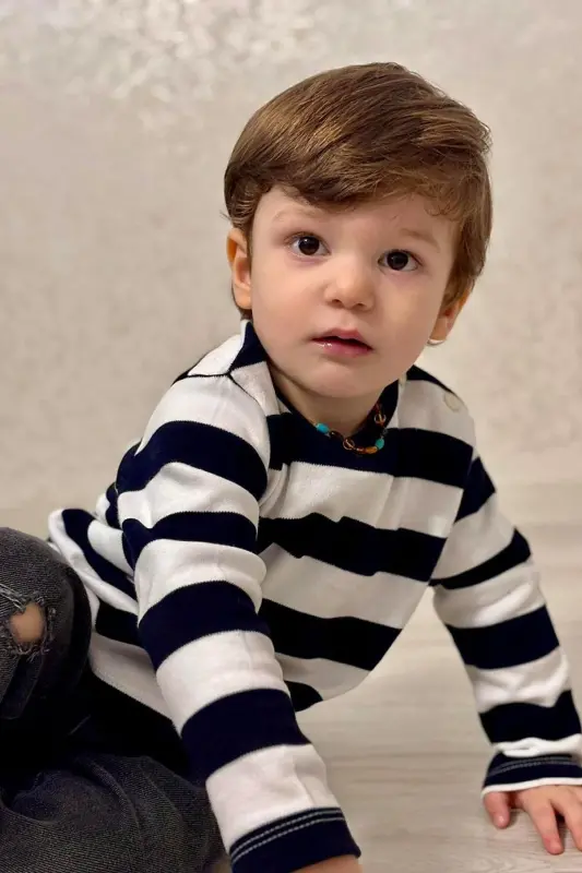 Erkek Bebek Uzun Kollu Tişört Patlı 9 Ay-3 Yaş, Lacivert-Lacivert - BREEZE