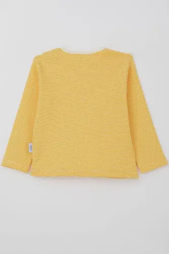 Erkek Bebek Uzun Kollu Tişört Patlı 9 Ay-3 Yaş, Sarı-Sarı - BREEZE (1)