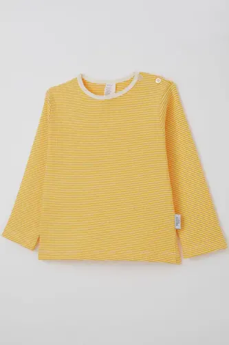 Erkek Bebek Uzun Kollu Tişört Patlı 9 Ay-3 Yaş, Sarı-Sarı - 3