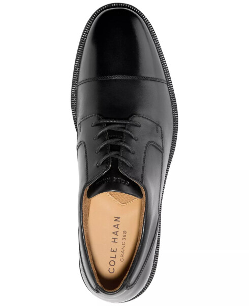 Erkek Bedford Cap Toe Oxford Deri Ayakkabı Siyah - 6