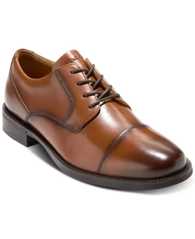 Men's Bedford Cap Toe Oxford Dress Shoe - British Tan - 1