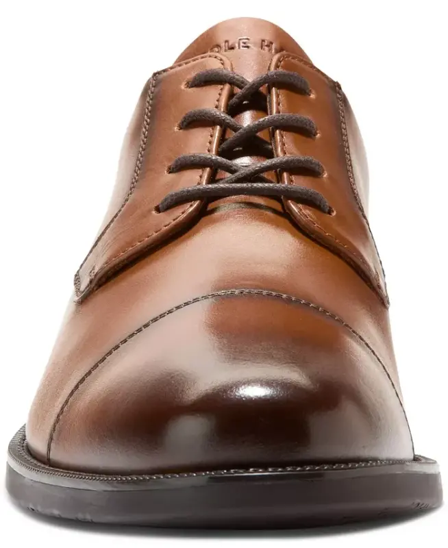 Men's Bedford Cap Toe Oxford Dress Shoe-British Tan - 3