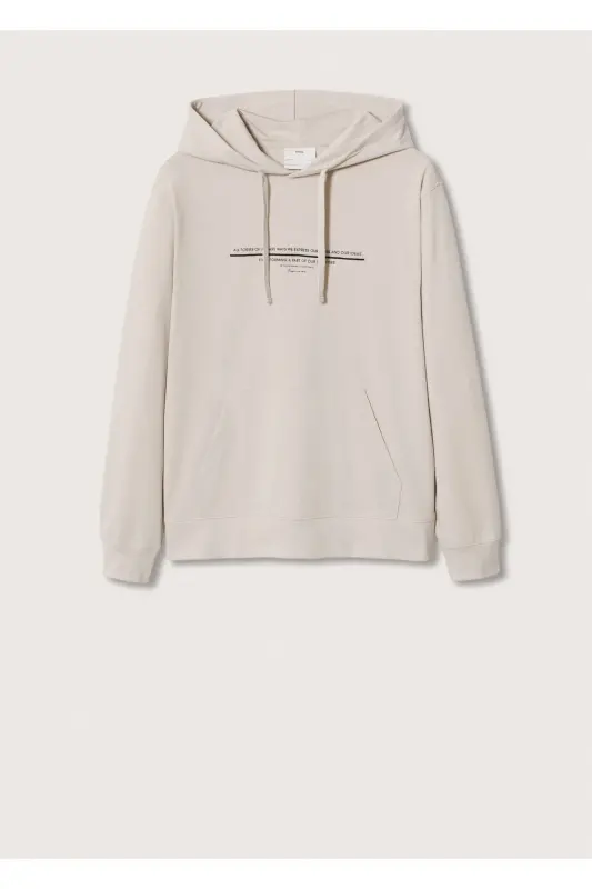 Erkek Bej Sweatshirt 37000834-Buz Rengi - 3