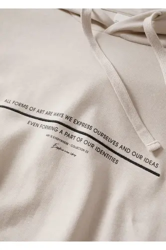 Erkek Bej Sweatshirt 37000834-Buz Rengi - 7