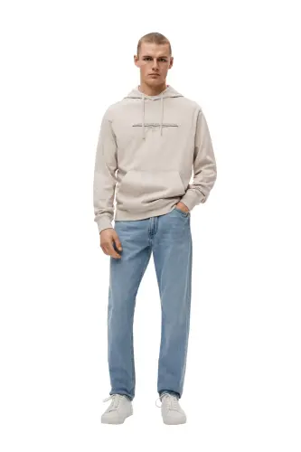 Erkek Bej Sweatshirt 37000834-Buz Rengi - 9