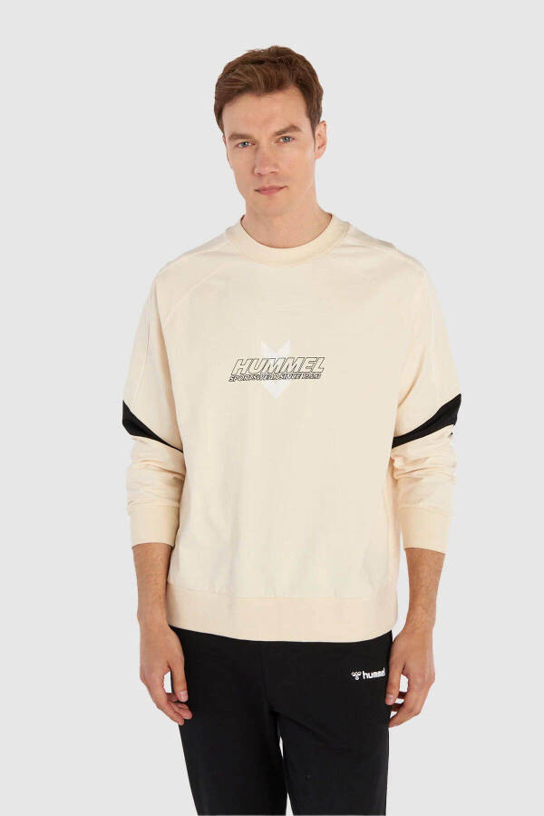 Erkek Bej Sweatshirt, 921995-9820 Hmljımmy Oversıze Sweatshırt - 2