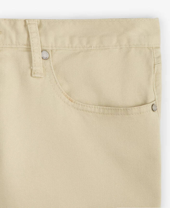 Men's Five-Pocket Straight-Fit Twill Pants, Created for Modazone - Pale Khaki - 3