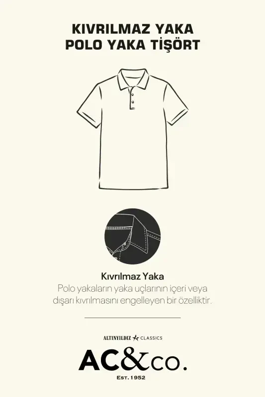 Erkek Beyaz %100 Pamuk Kıvrılmaz Pike Polo Yaka Slim Fit Dar Kesim Tişört-Beyaz - 3
