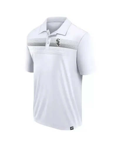 Men's White Chicago White Sox Big Tall Victory For Us Interlock Polo Shirt - White, Black - 3