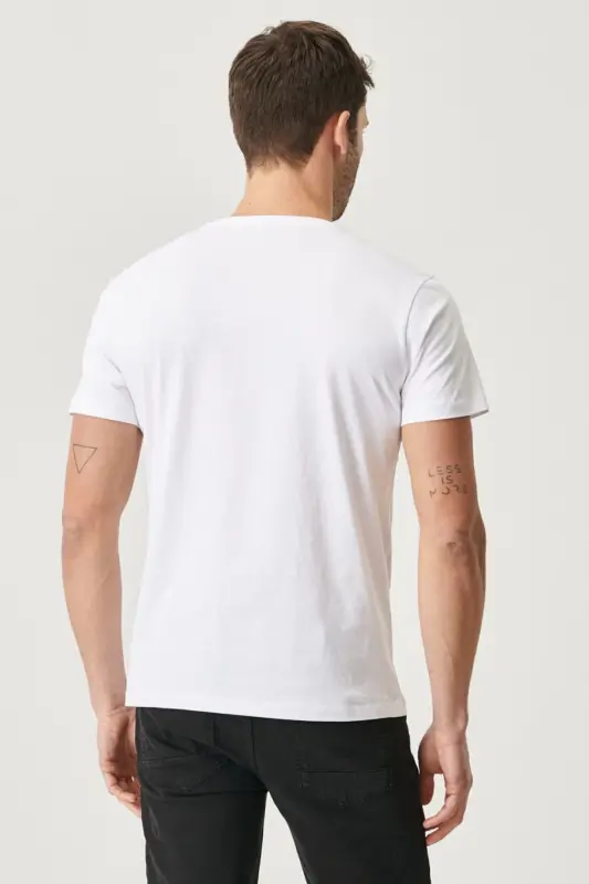 Erkek BEYAZ-LACIVERT 2'li Paket Slim Fit Dar Kesim - 8