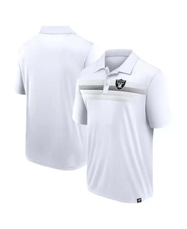 Men's White Las Vegas Raiders Victory For Us Interlock Polo Shirt-White - 1