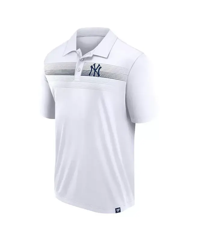 Men's White New York Yankees Big Tall Victory For Us Interlock Polo Shirt - White, Navy - 3