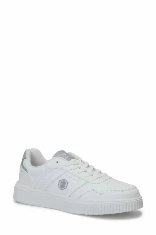 Erkek Beyaz Sneaker Günlük Bağcıklı Spor Ayakkabı - Beyaz-OCT - 3