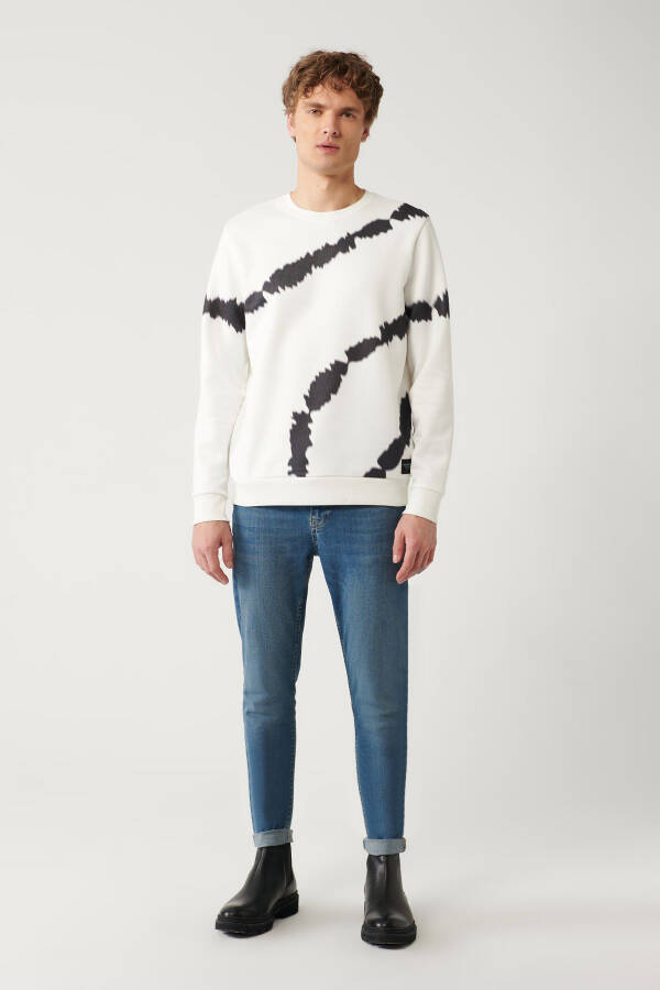 Erkek Beyaz Sweatshirt - 12