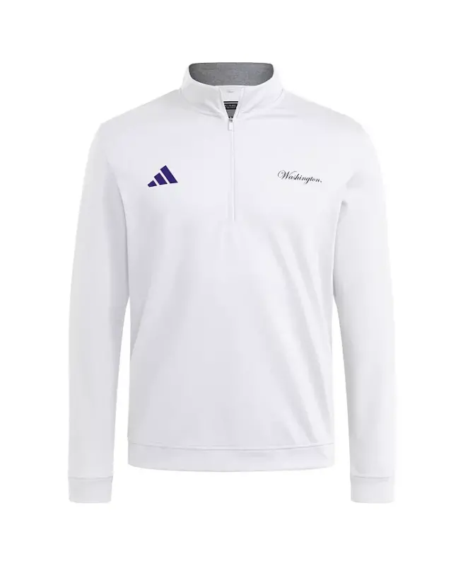 Men's White Washington Huskies Elevated Quarter-Zip Jacket - White - 2