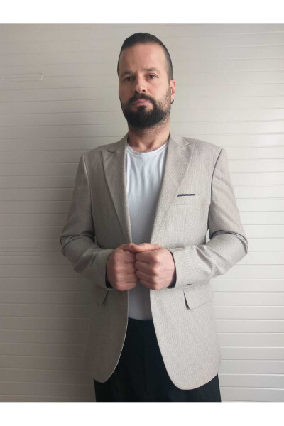 Erkek Blazer Ceket Italyan Stil Slim Fit Sivri Yaka Tek'li 6 Drop Takım Elbise Konbin Yapılır - 3