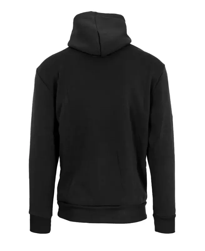 Men's Oversized Slim-Fit Fleece-Lined Pullover Hoodie - Black - 2
