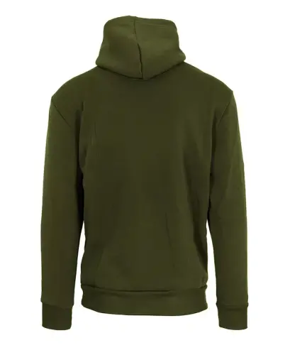 Men's Oversized Slim-Fit Fleece-Lined Pullover Hoodie - Olive - 2
