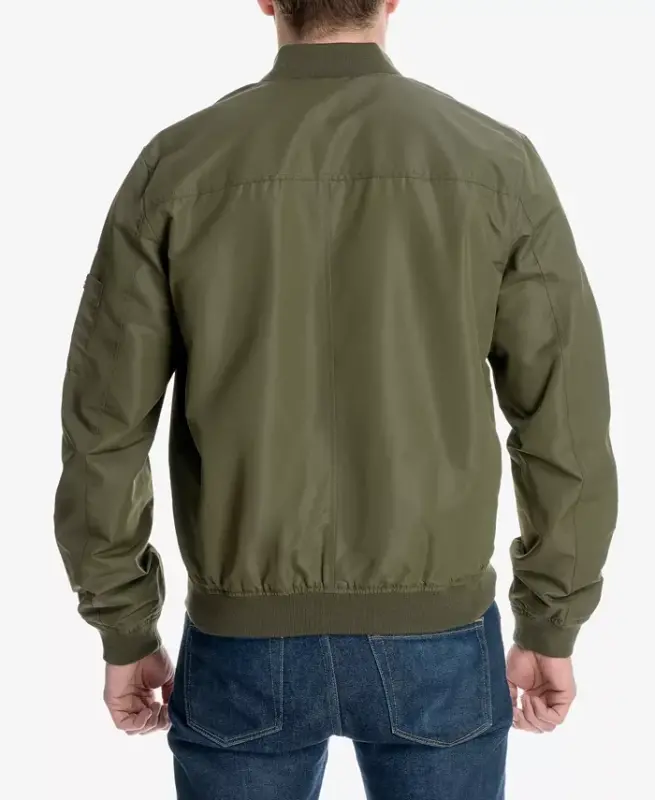 Men's Bomber Jacket, Created for Modazone - Olive - 4