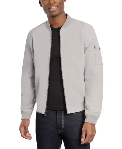 Men's Bomber Jacket, Created for Modazone - Flint Grey - 2