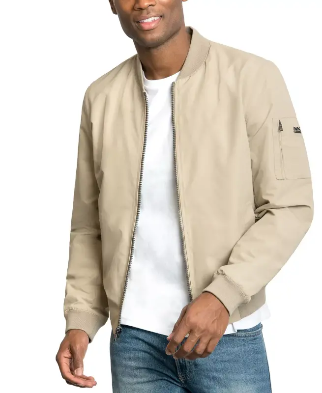 Men's Bomber Jacket, Created for Modazone - Khaki - 2