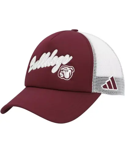 Men's Maroon Mississippi State Bulldogs Script Trucker Snapback Hat - Maroon - 1