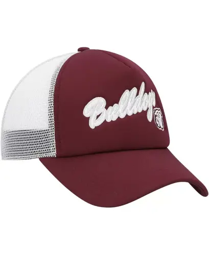 Men's Maroon Mississippi State Bulldogs Script Trucker Snapback Hat - Maroon - 3