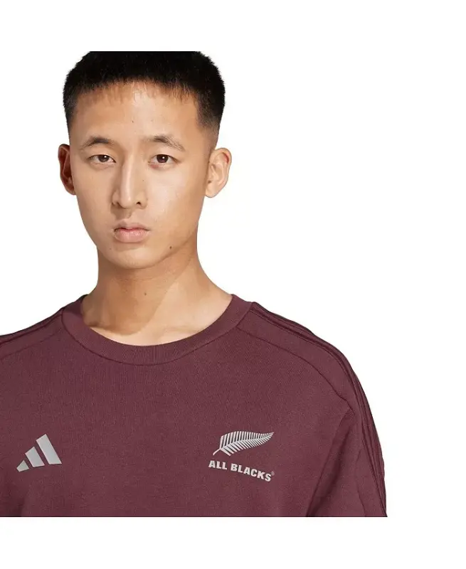 Men's Maroon New Zealand Rugby All Blacks Pullover Sweatshirt-Maroon - 2