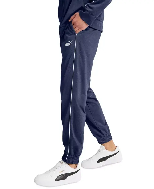 Men's Piped Tricot Joggers - Blue - 2