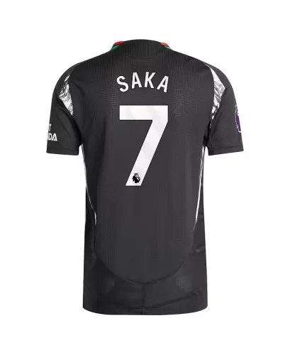 Men's Bukayo Saka Black Arsenal 2024/25 Away Authentic Player Jersey - Black - 3