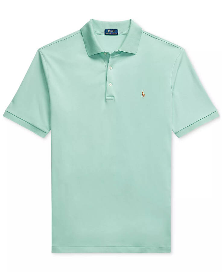 Erkek Büyük Beden Klasik Fit Yumuşak Pamuklu Polo Celadon - 9