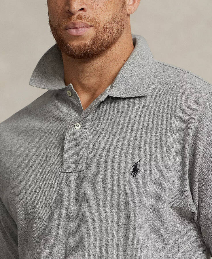 Erkek Büyük Beden Klasik Kalıp Pamuklu File Polo Canterbury Heather - 4