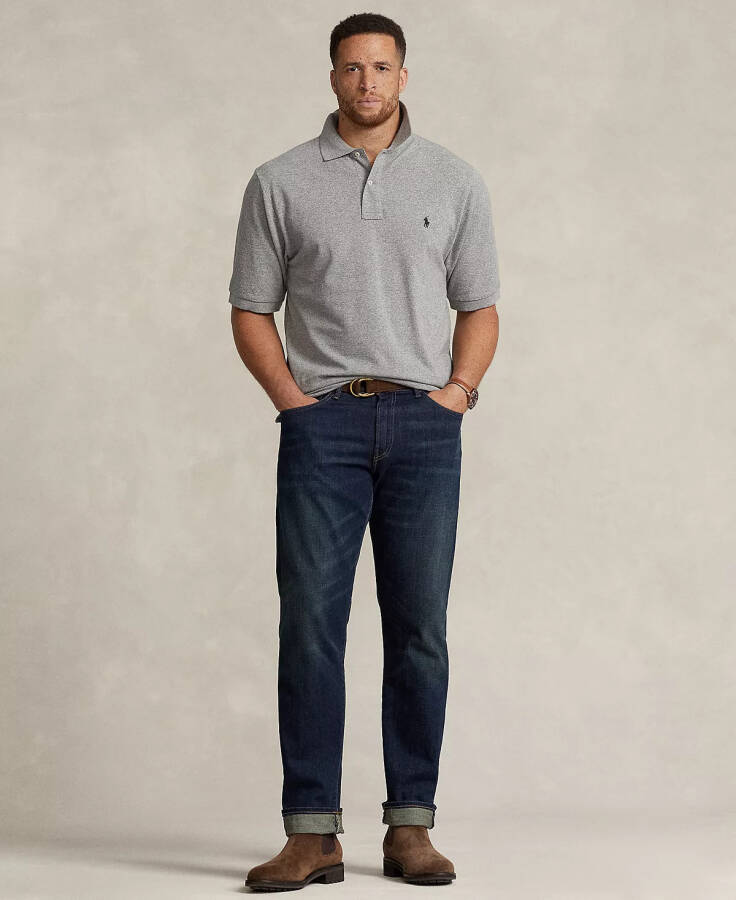 Erkek Büyük Beden Klasik Kalıp Pamuklu File Polo Canterbury Heather - 5