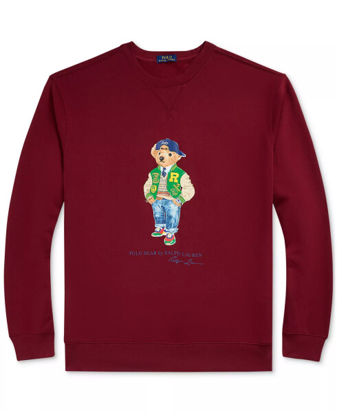 Erkek Büyük Beden Polo Bear Polar Kumaş Kapüşonlu Kırmızı - 5