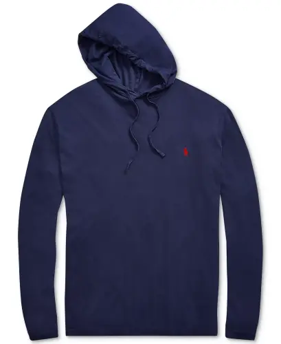 Men's Big & Tall Jersey Hooded T-Shirt - Ink 