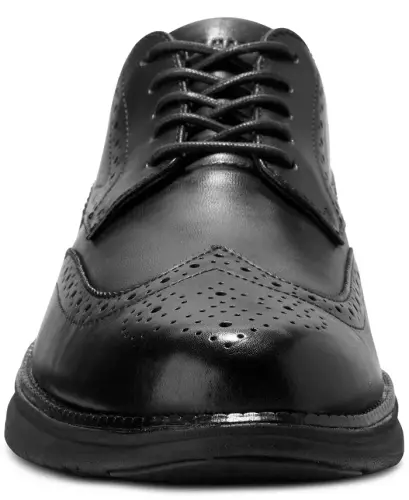 Men's Grand Hurrion Wingtip Oxford Dress Shoe - Black-Black - 3