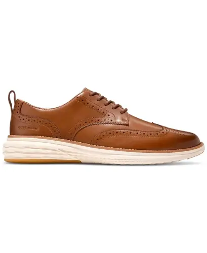 Men's Grand Hurrion Wingtip Oxford Dress Shoe - British Tan-Ivory - COLE HAAN (1)