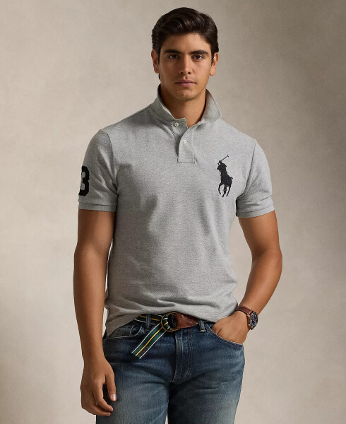 Erkek Büyük Pony Özel Dar Kalıp File Polo Andover Heather - 4