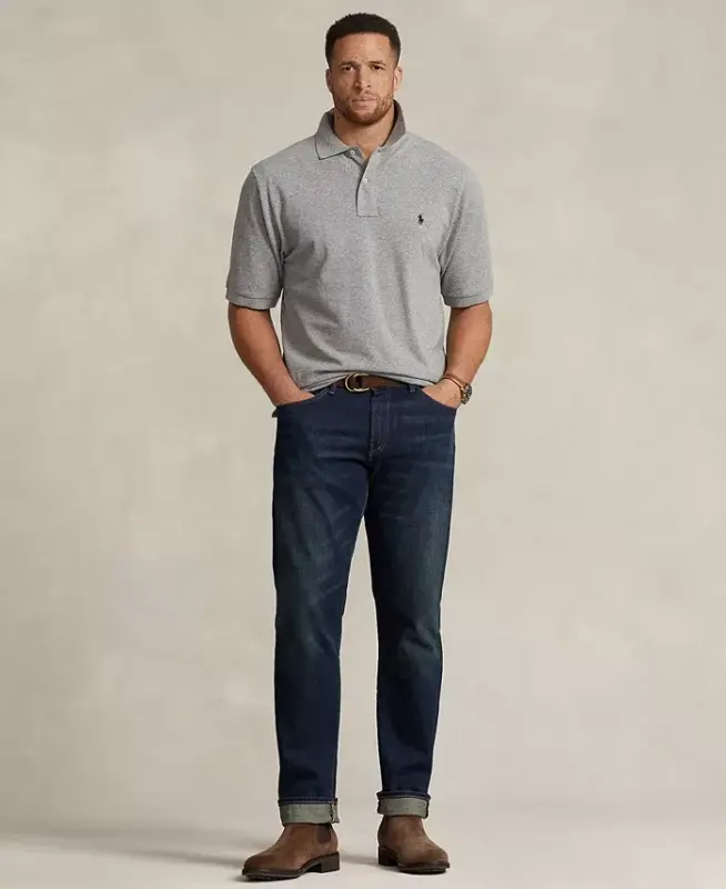 Men's Big & Tall Cotton Short-Sleeve Polo Shirt - Canterbury Heather - 2